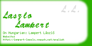 laszlo lampert business card