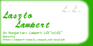 laszlo lampert business card